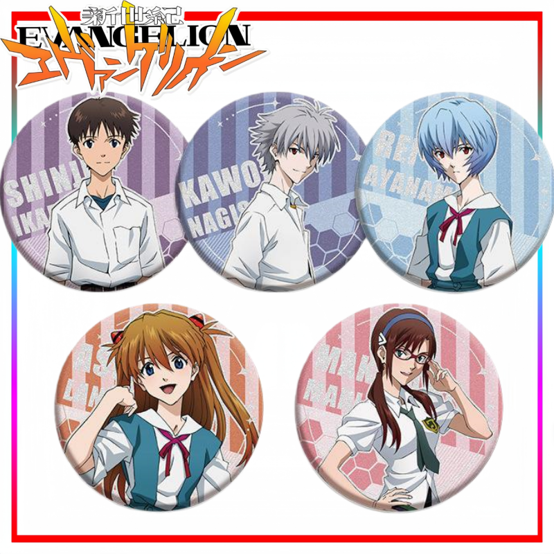 Evangelion Anime Merchandise - Neon Genesis Evangelion Badge Cartoon Rei