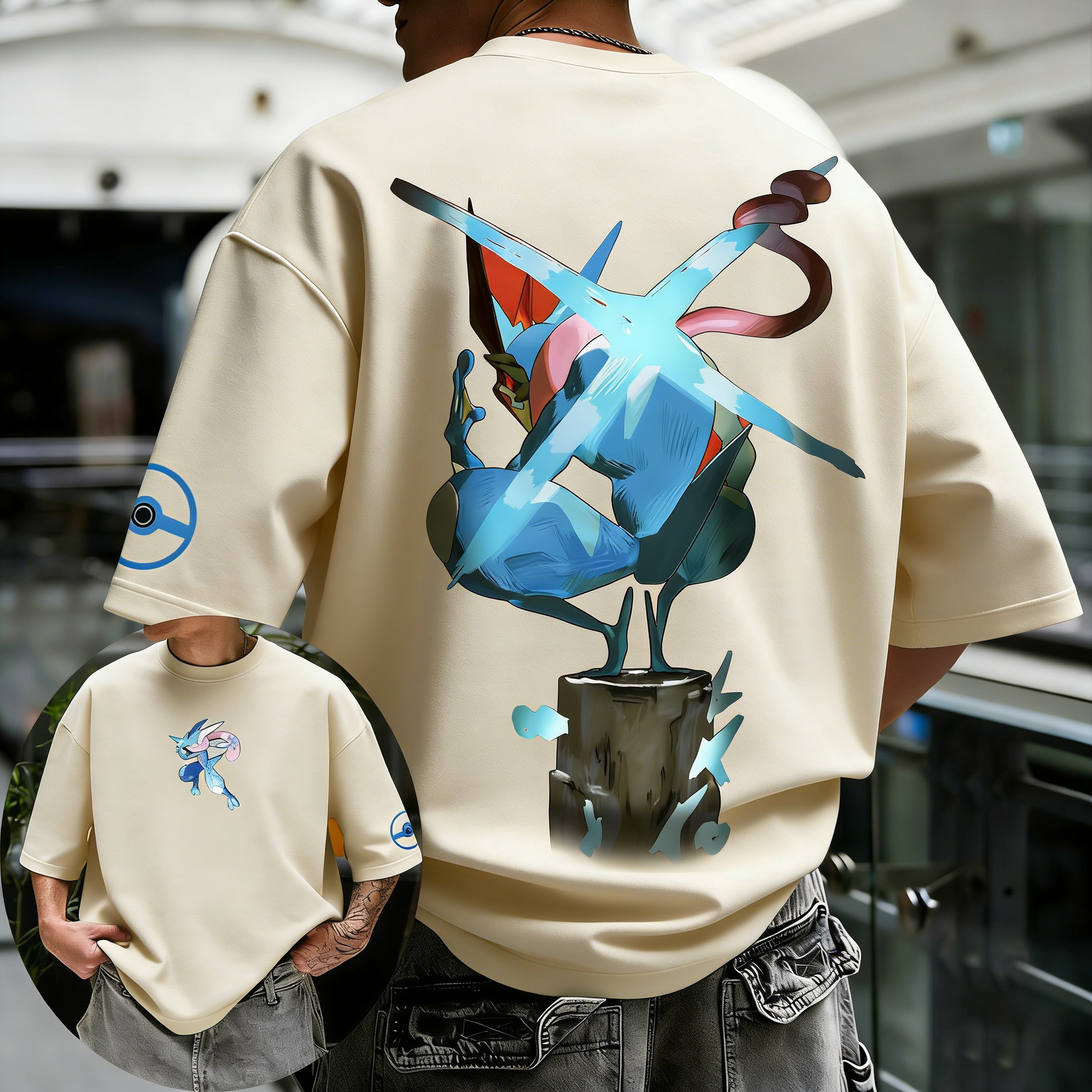 Pokemon Anime Merchandise - Pokémon Anime Greninja Printed Cotton T-shirt