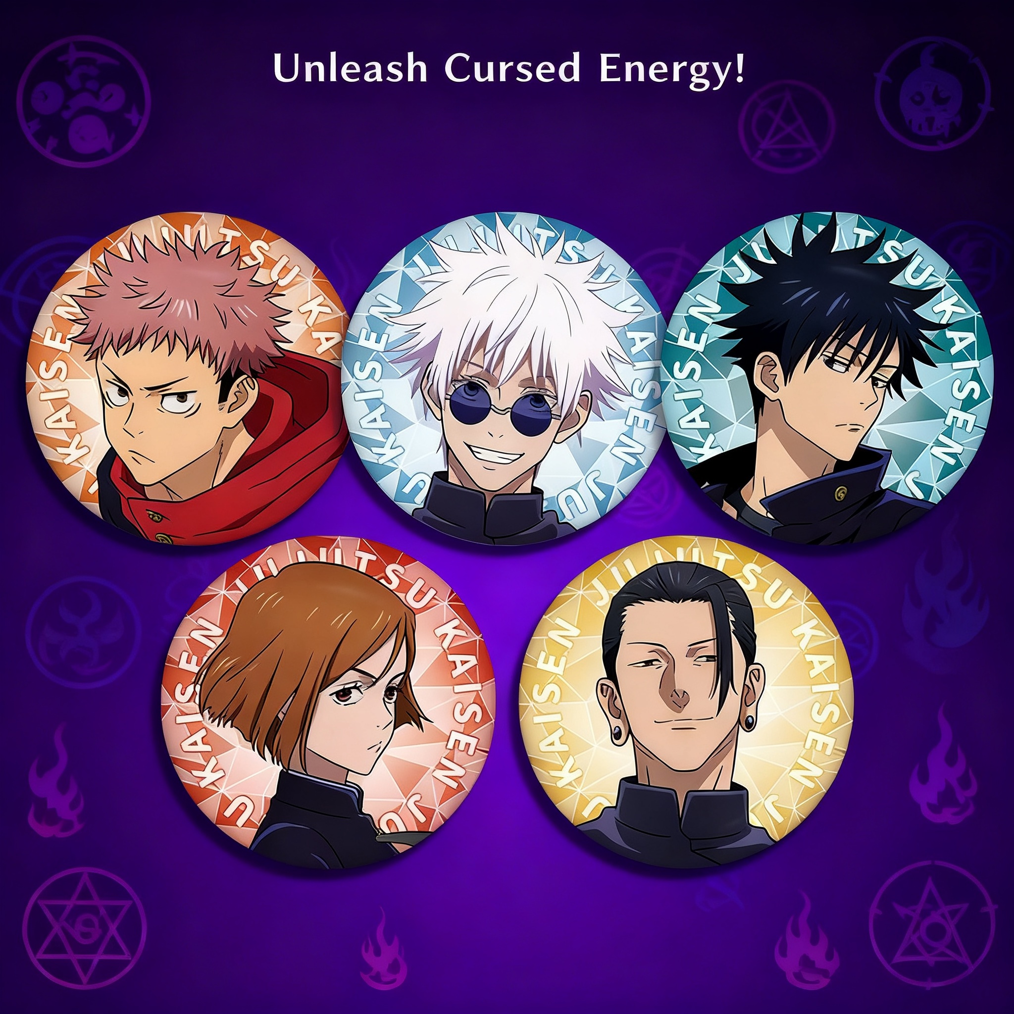 Anime Badge Jujutsu Kaisen 58  - Anime Merchandise Collection reseña y precio