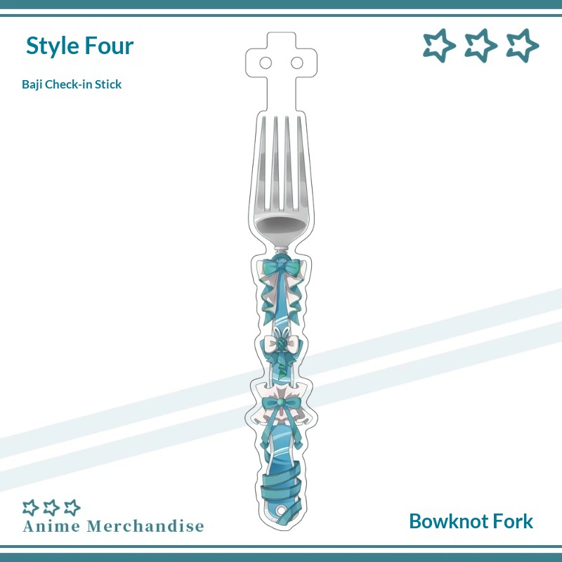 Anime Acrylic Bowknot Fork Sha - Anime Merchandise Collection reseña y precio