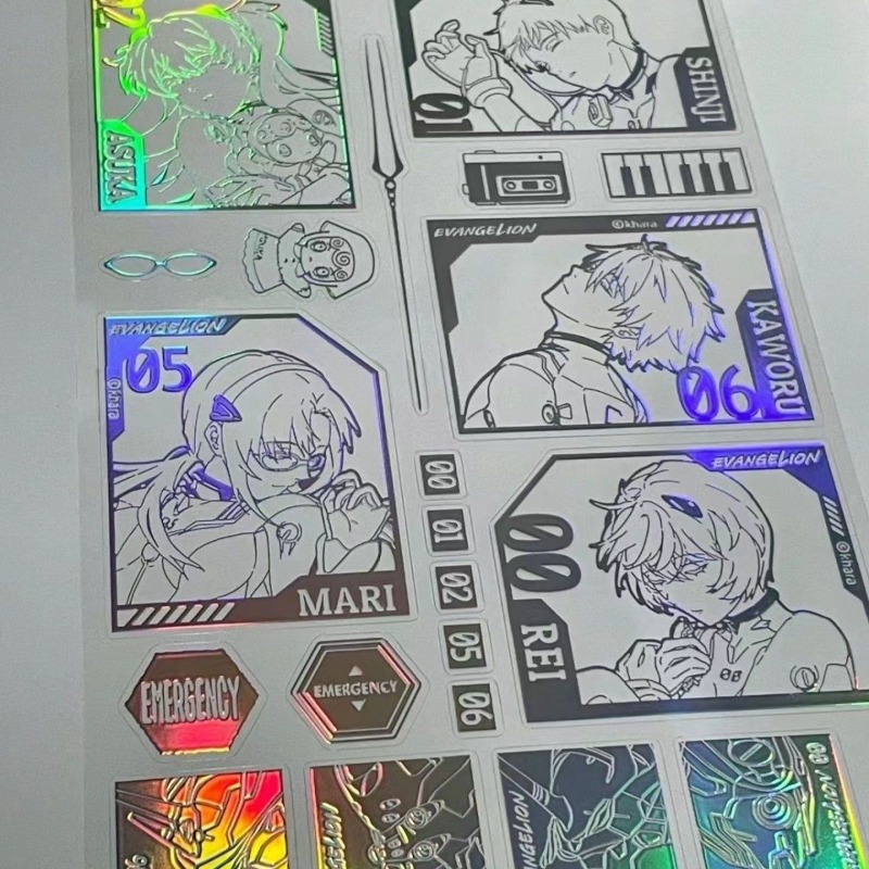 EVA Laser Sticker Shinji Rei A - Evangelion Anime Merchandise reseña y precio