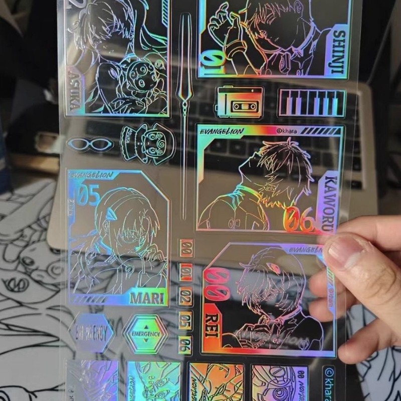 EVA Laser Sticker Shinji Rei A - Evangelion Anime Merchandise reseña y precio