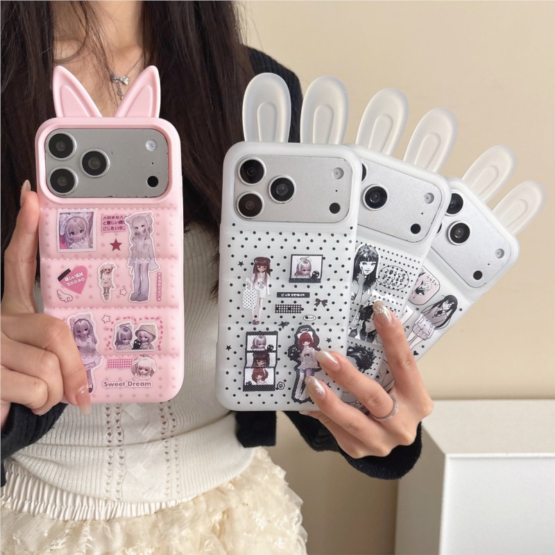 Japanese Y2K Cute Bunny Ear Ph - Phone Case Anime reseña y precio