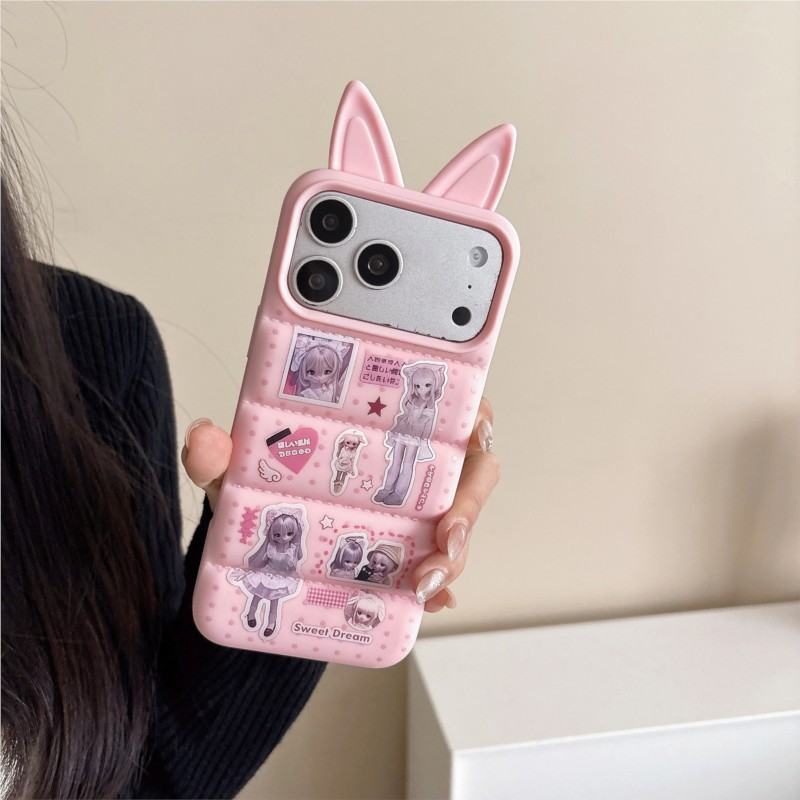 Japanese Y2K Cute Bunny Ear Ph - Phone Case Anime reseña y precio